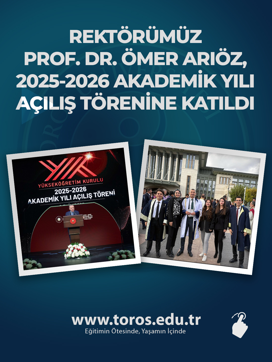REKTÖRÜMÜZ PROF. DR. ÖMER ARIÖZ, 2025-2026 AKADEMİK YILI AÇILIŞ TÖRENİNE KATILDI