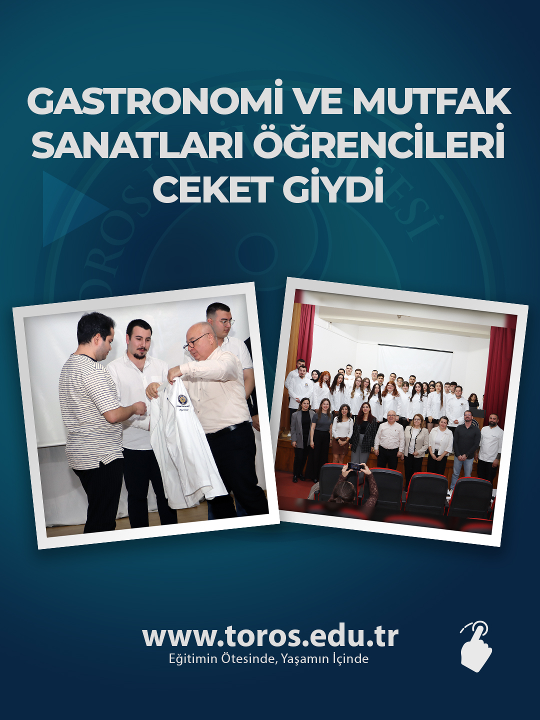 GASTRONOMİ VE MUTFAK SANATLARI ÖĞRENCİLERİ CEKET GİYDİ